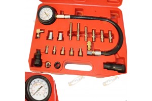 Diesel Engine Compression Cylinder Pressure Tester Gauge Kit 0-1000psi TU 15